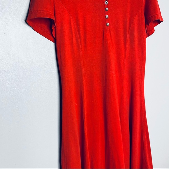 VINTAGE 1980s Laura Ashley Cotton Short Sleeve Dress - Picture 3 of 8